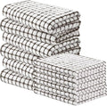 Homaxy Kitchen Towels and Dishcloths Set, Set of 12, Dark Brown | Cotton Terry Kitchen Dish Towels, Super Soft and Absorbent Dish Cloths, 16 x 25 and 12 x 12 Inches