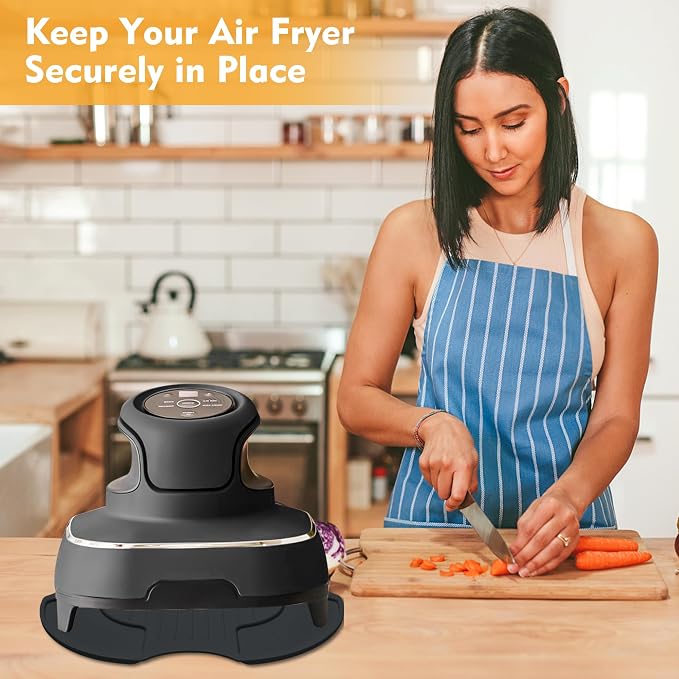 Air Fryer Silicone Trivet Mat 10.6 Inch, Heat Resistant Hot Pads for Ninja Crispi Glass Air Fryer Accessories, Non-Slip Countertop Protector, Easy to Clean