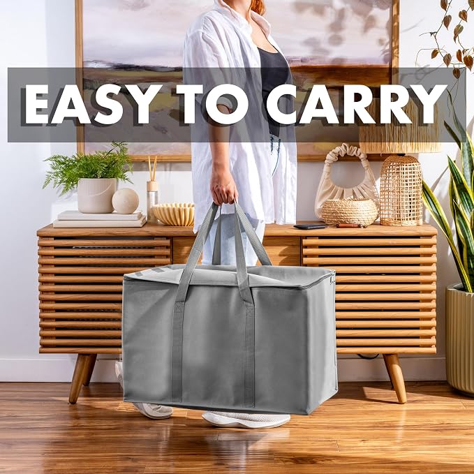 Carrywell (Not Made In China) Insulated Food Delivery Bags, XXXL Pizza Delivery and Reusable Warming Bag For Catering, Thermal Insulation Tote for Hot and Cold Food, Doordash