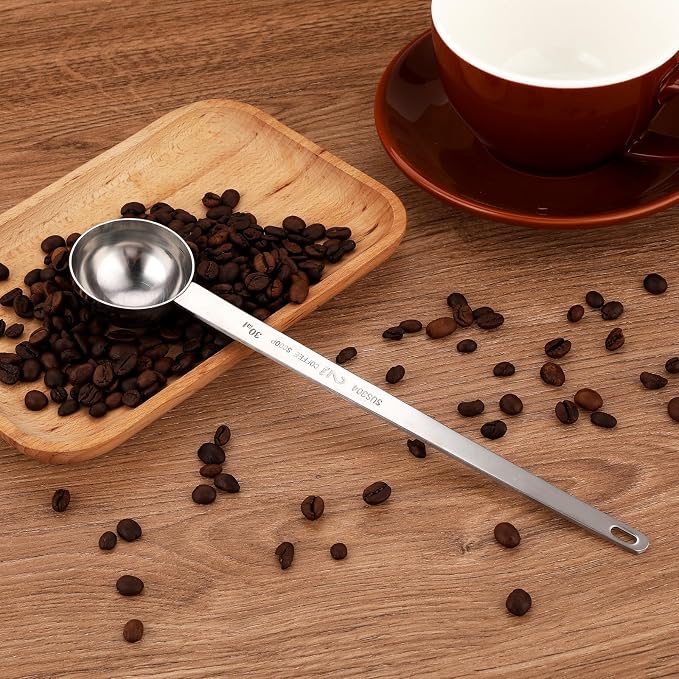 2 Tablespoon Coffee Scoop Stainless Steel Long Handle Measuring Spoon 2 tbsp Measuring spoon 30 ml Coffee Scoop 2 tablespoon Scoop for Ground Coffee