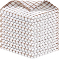 Homaxy 8 Pack Terry Kitchen Dish Cloths, 12"x12", Brown | Super Soft and Absorbent Dish Rags, Quick Drying Reusable Dish Towels for Washing Dishes