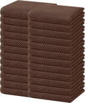 Homaxy 100% Cotton Waffle Weave Kitchen Dish Towels 24-Pack, Coffee | 13 x 28 Inches, Ultra Soft Absorbent Dish Towels, Quick Drying Cleaning Towels