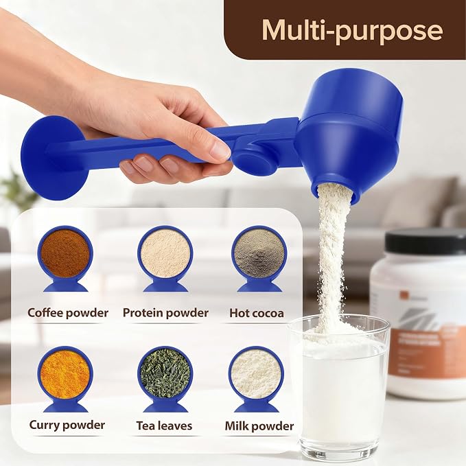 Coffee Scoop & Funnel for Reusable K Cup, 2Pcs Tamper, 2Tbsp Dose for Pods | 2 Unique Models A&B, Mess-Free Anti-Spill Design, Sliding Leveler, Comfort Long Ergonomic Handle