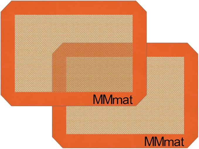 Best German Silicone Baking Mat, 2 Toaster Oven Size Baking Mats | Non Slip Silicone Baking Sheet, Non Stick Reusable, BPA Free, PFOA Free, Non-toxic, Dishwasher Safe