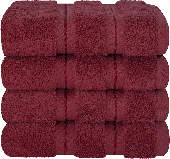 American Soft Linen 100% Cotton Luxury Turkish Towels, 4 PC Washcloth Set | Soft Absorbent Quick Dry OEKO Tex Standard 100 Certificated Durable Machine Washable Premium Hotel Quality