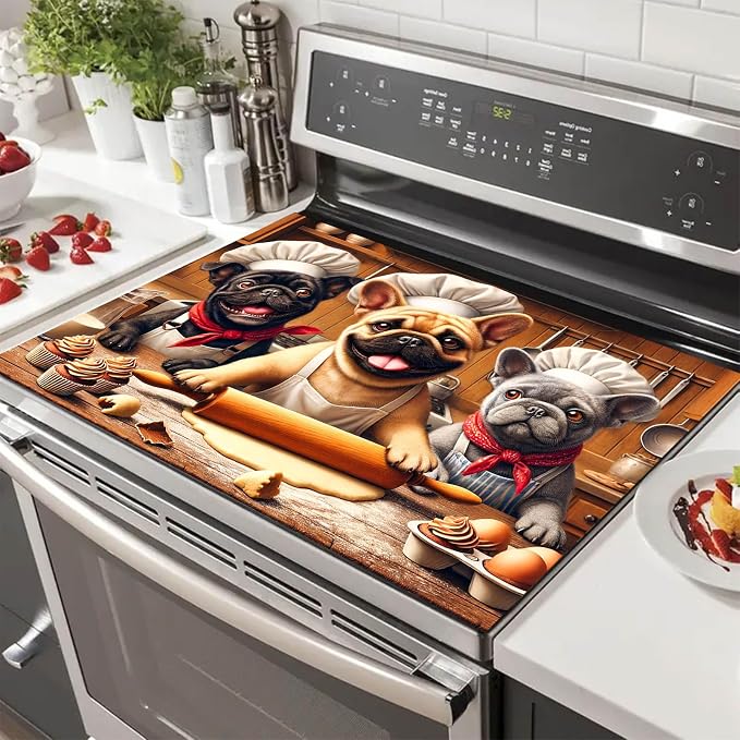 HOMETITUTE Chef Dog Stove Top Cover 28x20 Diatomite Heat Resistant Mat