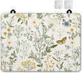 Spring Floral Glass Top Stove Cover Protector,Rustic Wild Flower Heat Resistant Stove Top Cover, Large Size Range Covers for Electric Stove Countertop Mat, 28 x 20 Inch