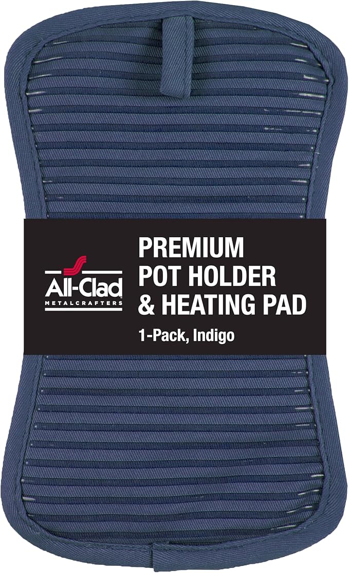 All-Clad Premium Pot Holder & Hot Pad: Heat Resistant to 500 Degrees - 100% Cotton, 10"x6.25" Hot Pad for Kitchen and Barbeque, (1-Pack)