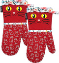Alselo Oven Mitts, 7"x13.5", 1 Pair | Silicone Printed, Kitchen Mittens