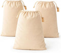 Reusable Produce Storage Bags - XX-Large 19x23 3 Pack - Breathable Muslin Fabric Sacks with Drawstrings – Dust-Proof Travel Cotton Bags for Laundry, Clothes, Purses