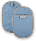 KitchenAid Asteroid Pot Holder 2-Pack Set, Blue Velvet, 6.5"x10"