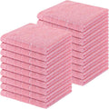 Homaxy 100% Cotton Terry Kitchen Dish Cloths, 18 Pack, Pink | Ultra Soft and Absorbent, Suitable for Drying and Washing Dishes