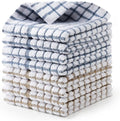 Egles 8 Packs Kitchen Dishcloths, 100% Cotton Dish Cloths 12 x 12 Inch | with Hanging Loop, Terry Dish Towel Set, Quick Drying and Absorbent