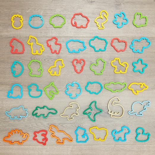 Colorations Assorted Dough Cutter Set, 41 Pieces, Ages 3+, Pre-K | Sensory Play Accessories & Tools, Classroom Essentials