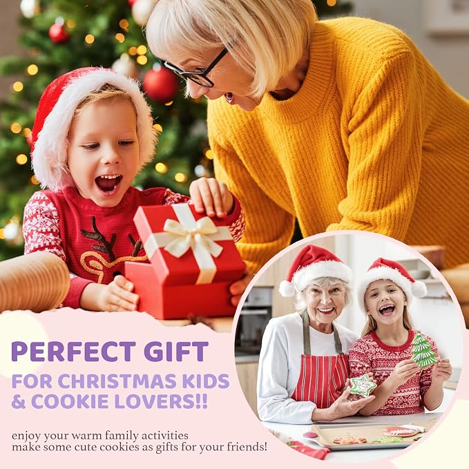 Cookie Decorating Kit 118pcs with Storage Case, Royal Sugar Piping Bags and Tips Icing Supplies Set, Turntable Scribe Decoration Tools for Kids & Cookie Holiday Christmas Valentine
