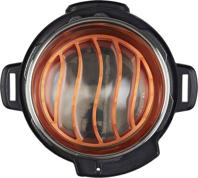 Instant Pot Silicone Roasting Rack, Non-Stick - Elevates Food, Drains Oils, Fats & Grease - Multi-Use for Healthier Meals - Compatible with 6-Quart & 8-Quart Cookers (Orange)