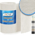 BAGAIL Non-Adhesive Shelf Liner, Thick Strong Grip Drawer Liners for Kitchen Cabinets, Heavy-Duty Easy Cut Cabinet Liners for Shelves, Pantry, Bathroom Cupboards - 17.5" x 20FT, White