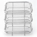 P&P CHEF 9.8 Inch Air Fryer Basket for Oven, Air Fryer Rack, 3 Pieces | Food-grade Stainless Steel Air Fryer Accessories for Frying Cooking Baking Roasting, Ideal for Fried Food, Dishwasher Safe