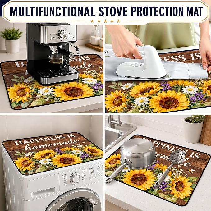 Stove Top Covers with A Non-slip Rubber Coating | protect Your Stove from Scratches, Extend Countertop Space, and Add A Classic Kitchen Touch
