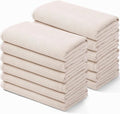Homaxy 100% Cotton Waffle Weave Kitchen Towels, 12 Pack, Beige | Soft and Absorbent Dish Towels, 16 x 26 Inches Quick Dry Hand Towels