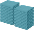 Homaxy 100% Cotton Waffle Weave Kitchen Dish Cloths 24-Pack, Lake Blue | 12 x 12 Inches, Ultra Soft Absorbent Dish Towels, Quick Drying Dish Rags with Hanging Loop