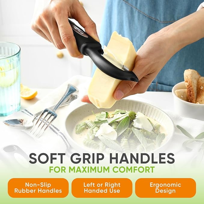 Spring Chef Swivel Vegetable Peeler & Y Potato Peeler w/Soft Grip Handles | Apple Peelers with Ultra Sharp Stainless Steel Blades, Multifunctional Peelers for Kitchen, Perfect for Carrot, Veggie, Fruit