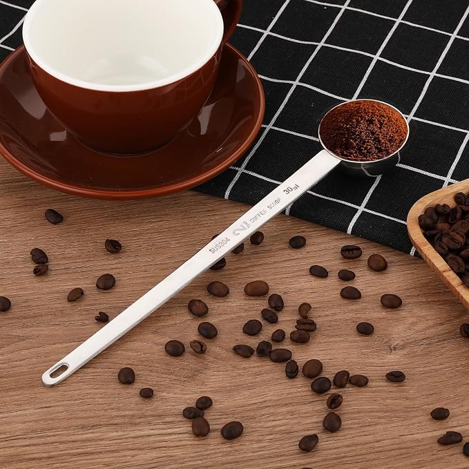 2 Tablespoon Coffee Scoop Stainless Steel Long Handle Measuring Spoon 2 tbsp Measuring spoon 30 ml Coffee Scoop 2 tablespoon Scoop for Ground Coffee