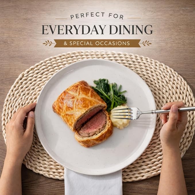 AmorArc Dinnerware Sets for 4, 16 Pieces Ceramic Plates and Bowls Set | Scratch Resistant Stoneware Dishes Set, Dishwasher & Microwave Safe, Light Beige