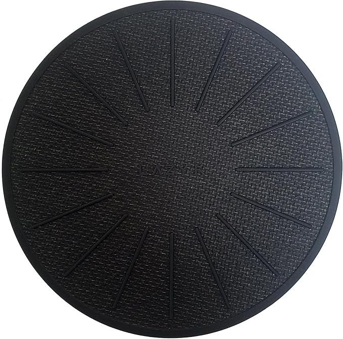 Induction Cooktop Mat - Silicone Fiberglass Scratch Protector - for Magnetic Stove - Non Slip Pads to Prevent Pots from Sliding During Cooking_ Black (6.2inches)