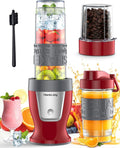Personal Blender, 650W Smoothie Blenders for Shakes and Smoothies with Grinder Cup & 2 BPA-Free Portable Cups (20oz+14oz), Blenders for Juices, Smoothies Maker for Kitchen, Dark Red