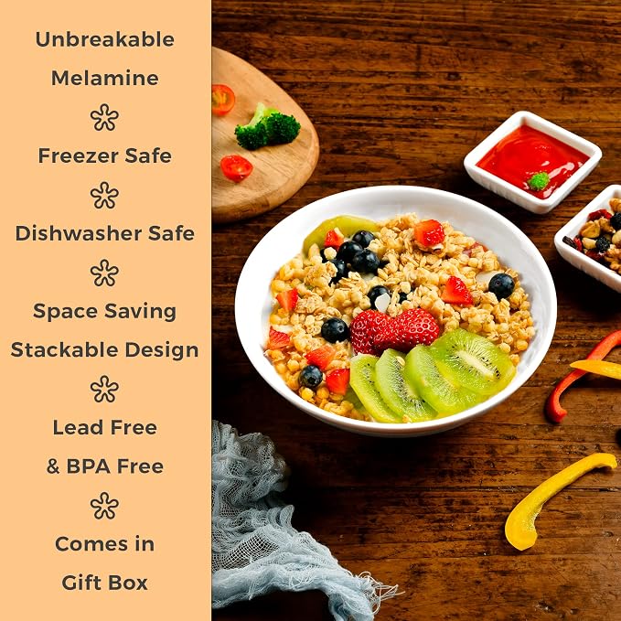 Noodle Bowls Set - large 32oz Ramen Bowl Set for authentic Asian Cuisine - comes with Dipping Bowls, Spoons and Chopstick Stands. Enjoy Thai Miso, Udon or Wonton (2 Bowl Set, White)