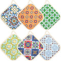 6 Pack Pot Holders 100% Cotton Heat Resistant Potholder, Machine Washable Pot Holder, Hot Pads, Table Pads for Cooking Baking (L)
