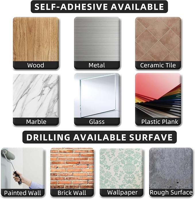 Paper Towel Holder Under Cabinet, Self-Adhesive or Drilling, White | Kitchen Roll Dispenser | Under-Cabinet or Wall-Mounted | Upgraded Aluminum | Lighter Yet Stronger Than Stainless Steel