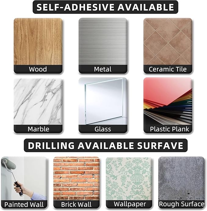 Paper Towel Holder Under Cabinet, Self-Adhesive or Drilling, Matte Black | Kitchen Roll Dispenser | Under-Cabinet or Wall-Mounted| Upgraded Aluminum | Lighter Yet Stronger Than Stainless Steel