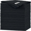 Black Microfiber Cleaning Cloth -Pack of 24, Highly Absorbent Cleaning Rags, 16"X12" All Purpose Cleaning Towels for Housekeeping, Kitchen, Car, Lint Free and Reusable Microfiber Towels