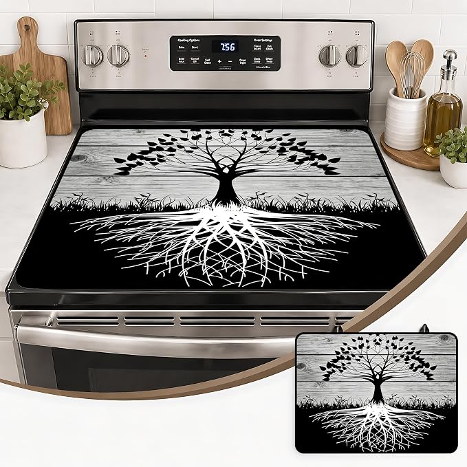 Stove Top Covers with A Non-slip Rubber Coating | protect Your Stove from Scratches, Extend Countertop Space, and Add A Classic Kitchen Touch