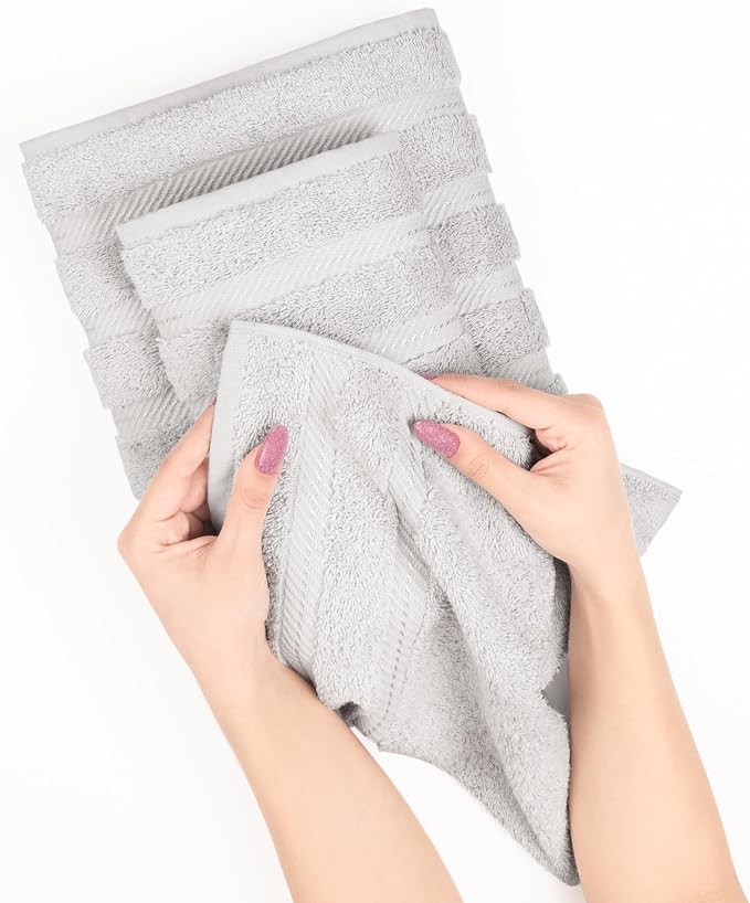 American Soft Linen 100% Cotton Luxury Turkish Towels, 6 Piece Towel Set | Soft Absorbent Quick Dry OEKO Tex Standard 100 Certificated Durable Machine Washable Premium Hotel Quality