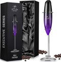 Zulay Kitchen Executive Series Luxury Gift Milk Frother – Handheld Electric Foam Maker for Coffee, Lattes & Hot Chocolate – Deluxe Finish, Great Gift for Coffee Lovers