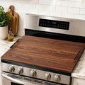 Noodle Board Stove Cover with Handles, Stove Top Covers for Gas Burners and Electric Stove, Wood Stove Cover Board Decorative Serving Tray Kitchen Sink Cover for Counter Space (Walnut)