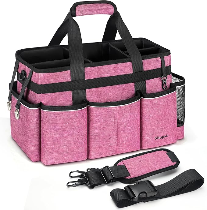 Wearable Cleaning Caddy Bag, Cleaning Caddy Supplies Organizer with Handles for Cleaners & Housekeeper, Under Sink & Car Cleaning Tool Organizers Bag