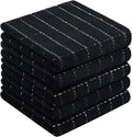 Homaxy 100% Cotton Terry Kitchen Towels, 5 Pack, Black | Ultra Soft and Absorbent Dish Towels for Kitchen, Suitable for Drying and Washing Dishes