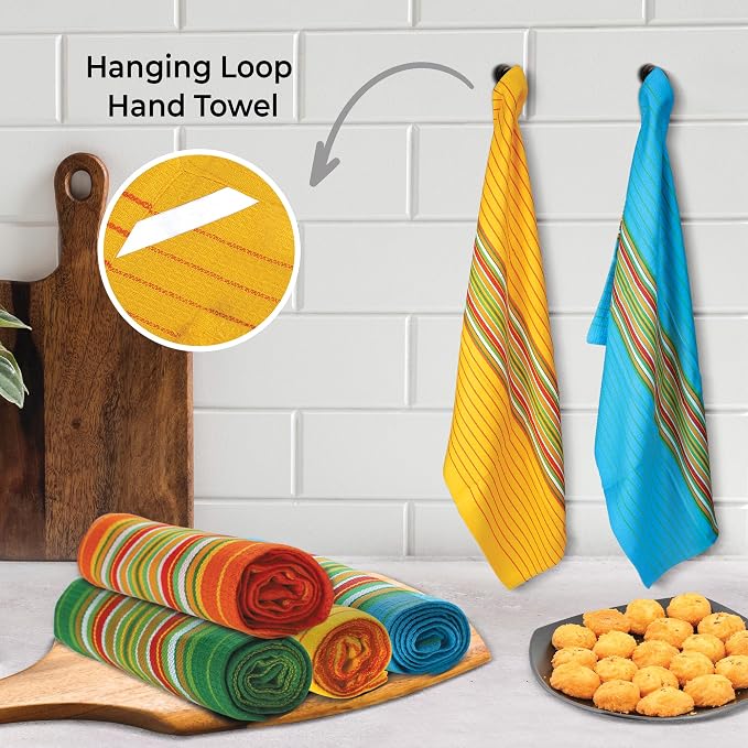 Urban Villa Kitchen Towels Cotton Dish Towels 20”x30” (Set of 4) Multi