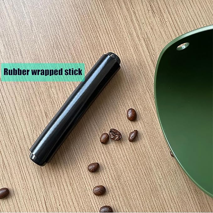 Coffee Knock Box, 4.6 in, Barista Style Espresso Grounds Knock Box, Removable Plastic Knock Rod, Non-Slip Base, Espresso Maker Accessory (Green)