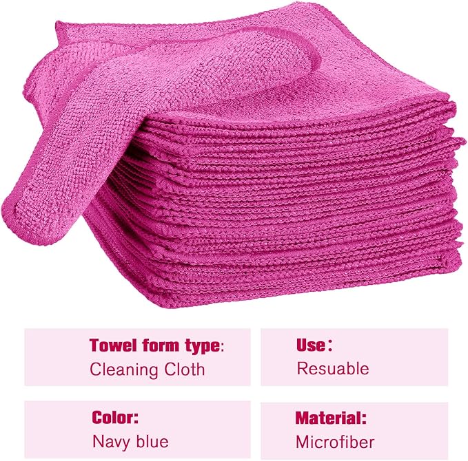 30 Pcs Dry Erase Cloth,6 X 6 Inch,Pink | Cleaning Rags Reasonable Whiteboard Cloth Kitchen Towels Microfiber Towels Cars Wash