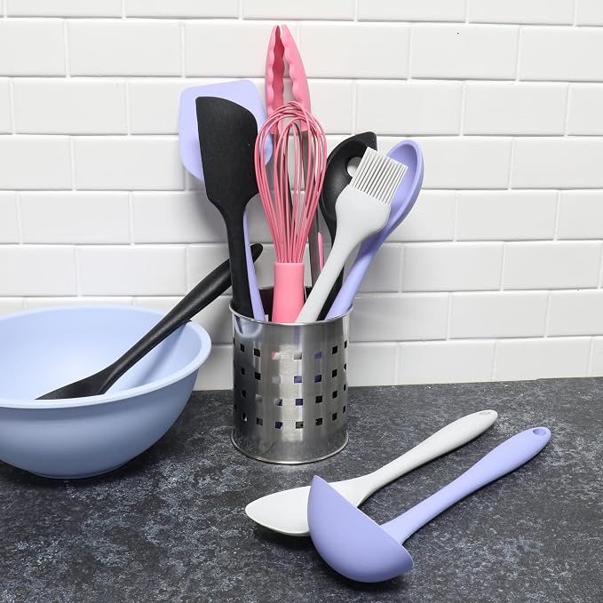 Chef Craft Premium Silicone Cooking Tongs, 12 inch, Pink
