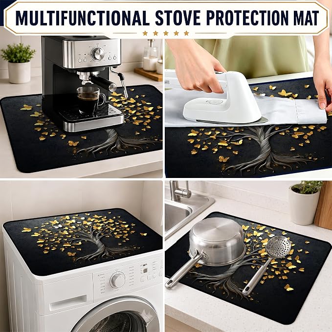 Stove Top Covers with A Non-slip Rubber Coating | protect Your Stove from Scratches, Extend Countertop Space, and Add A Classic Kitchen Touch