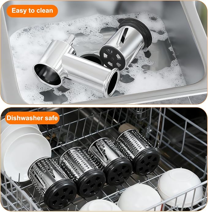Stainless Steel Slicer Shredder Attachments for KitchenAid Stand Mixers | Vegetable Shredder, Cheese Grater, Salad Maker, Food Slicers Chopper Grinding Powder Accessories