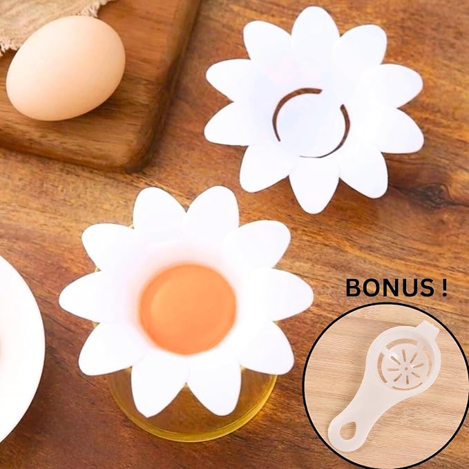 Egg Yolk Separator Cute, Daisy Egg Separator Flower, Egg Separators for Yolk Funny, Egg White Separator, Kitchen Gadgets