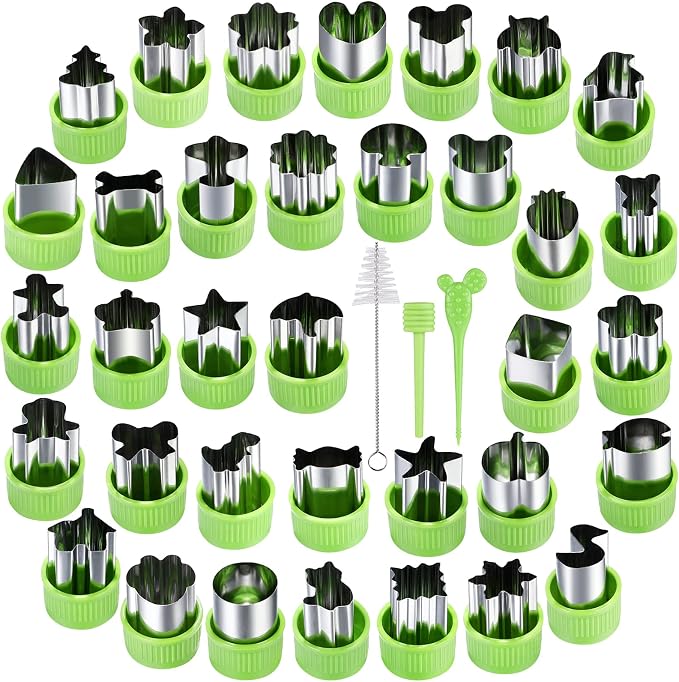 35 Pack Cookie Cutters Fruit Cutter Shapes Set Crinkle Cutter