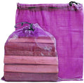 Mesh Firewood Bags 22"×24" Crawfish Sacks, Firewood Bags for Selling, Onion Bag Storage Potato Sacks Mesh Wood Bag Bulk (Pack of 10)